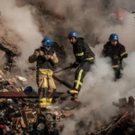 Ukrainian drone attack damages a Russian oil depot.